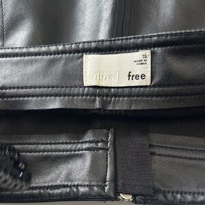 Wilfred Black Faux Leather Skirt